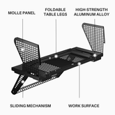 Rear Cargo Rack With Molle Panels For Jeep Wrangler